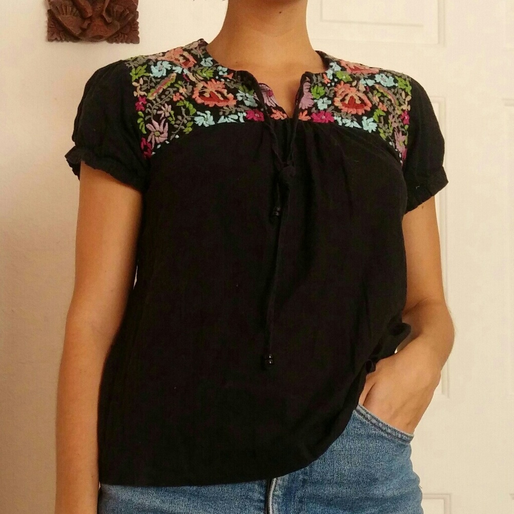Lifestyle embroidered top